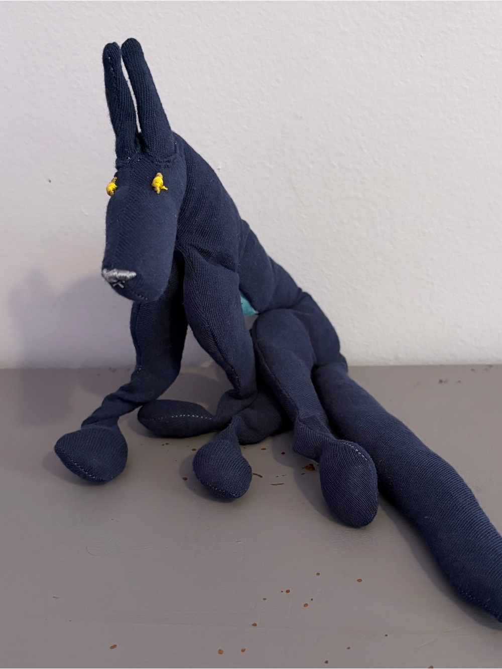 🐺WOLF🐺 Navy BLUE 10” Handmade PLUSH Custom COLLECTIBLE Dog
